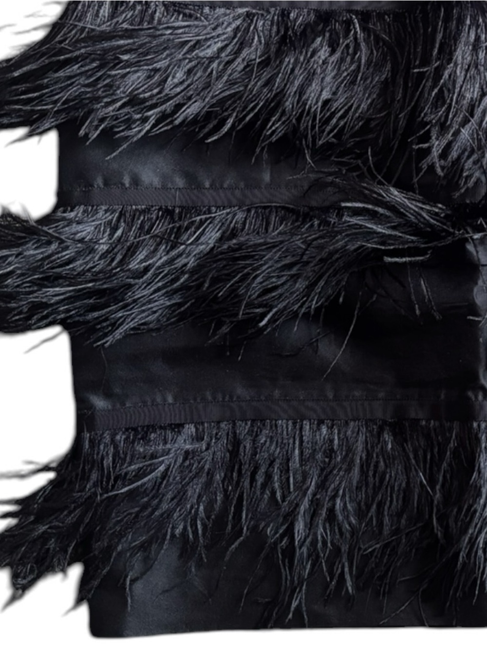 Carolina Herrera Silk Ostrich Feather Tiered Mini Skirt - Picture 10 of 13